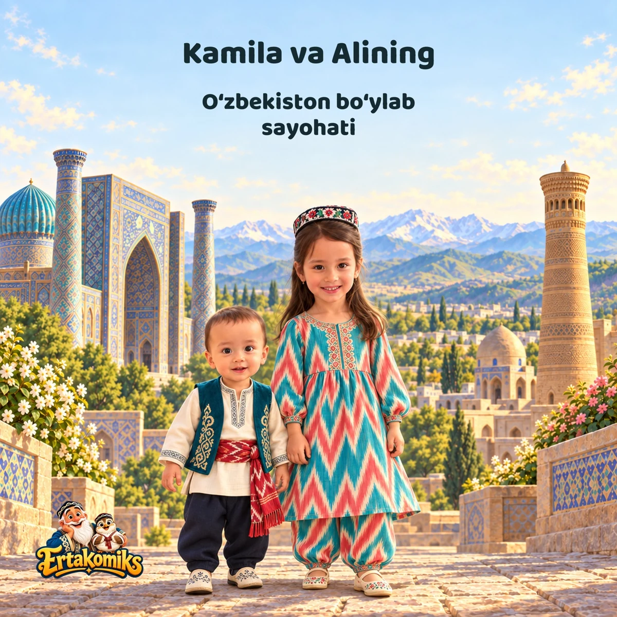 Kamila va Alining O‘zbekiston bo‘ylab sayohati — kitob muqovasi